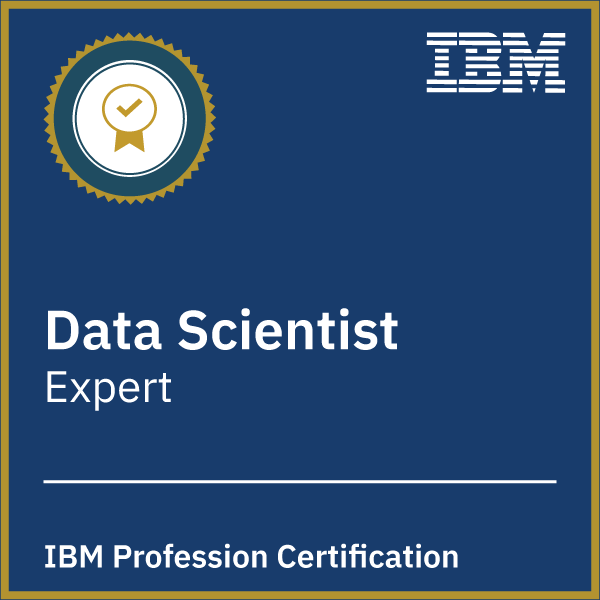 Data Science Profession Certification Level 2 Expert Credly