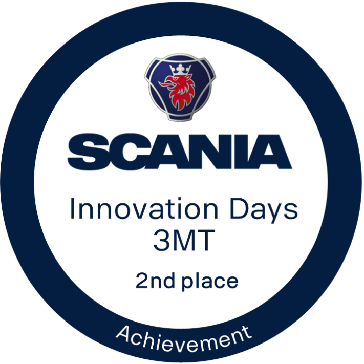 Scania innovation days three minutes thesis credly