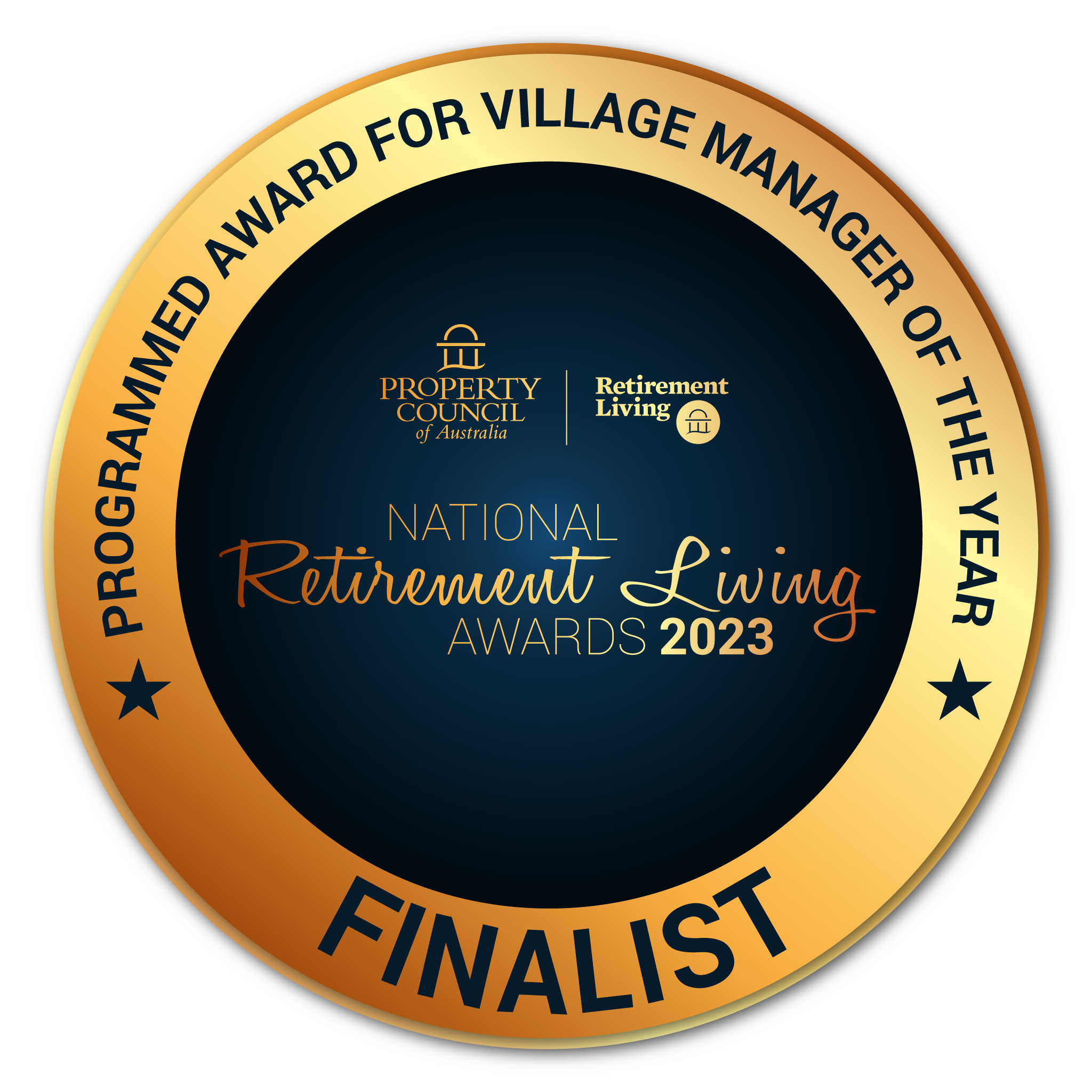 National Retirement Living Awards 2023 - Finalist - Programmed Award for Village Manager of the Year