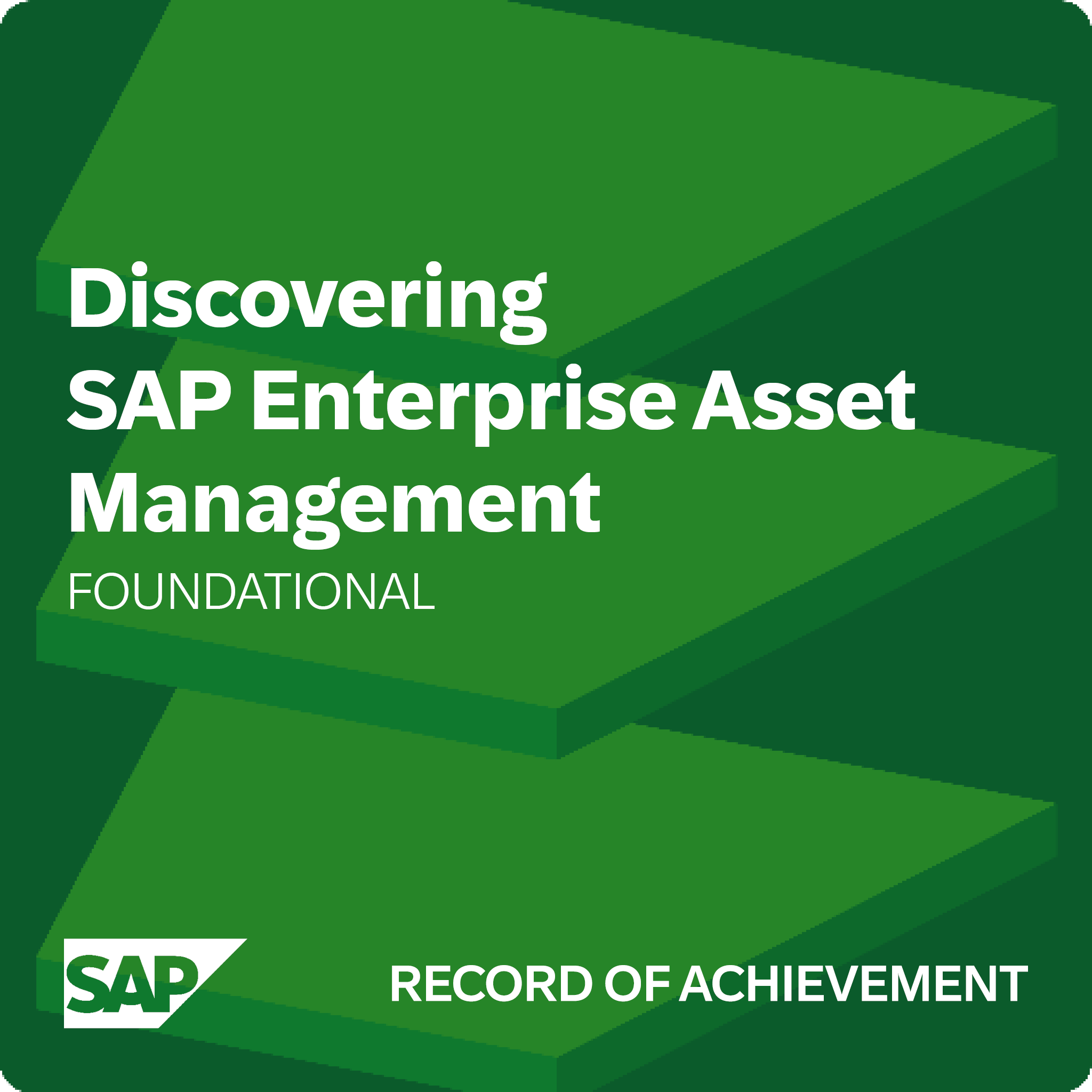Discovering SAP Enterprise Asset Management - Record of Achievement