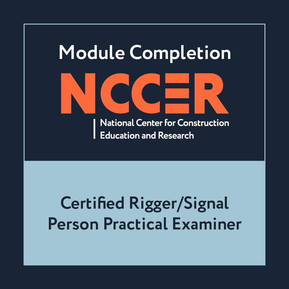 Certified Rigger/Signal Person Practical Examiner