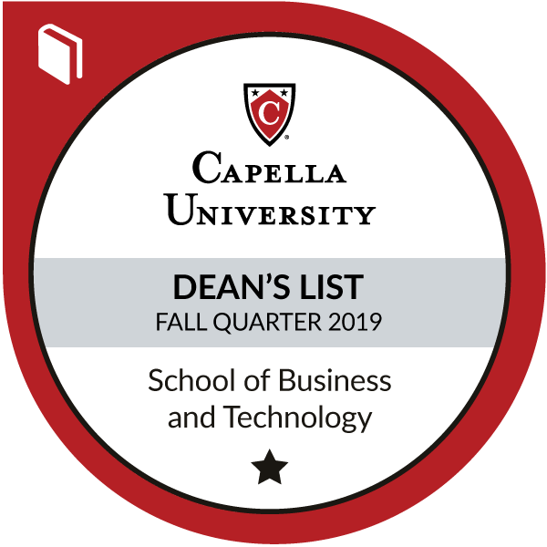 Dean's List - School of Business and Technology - Fall 2019