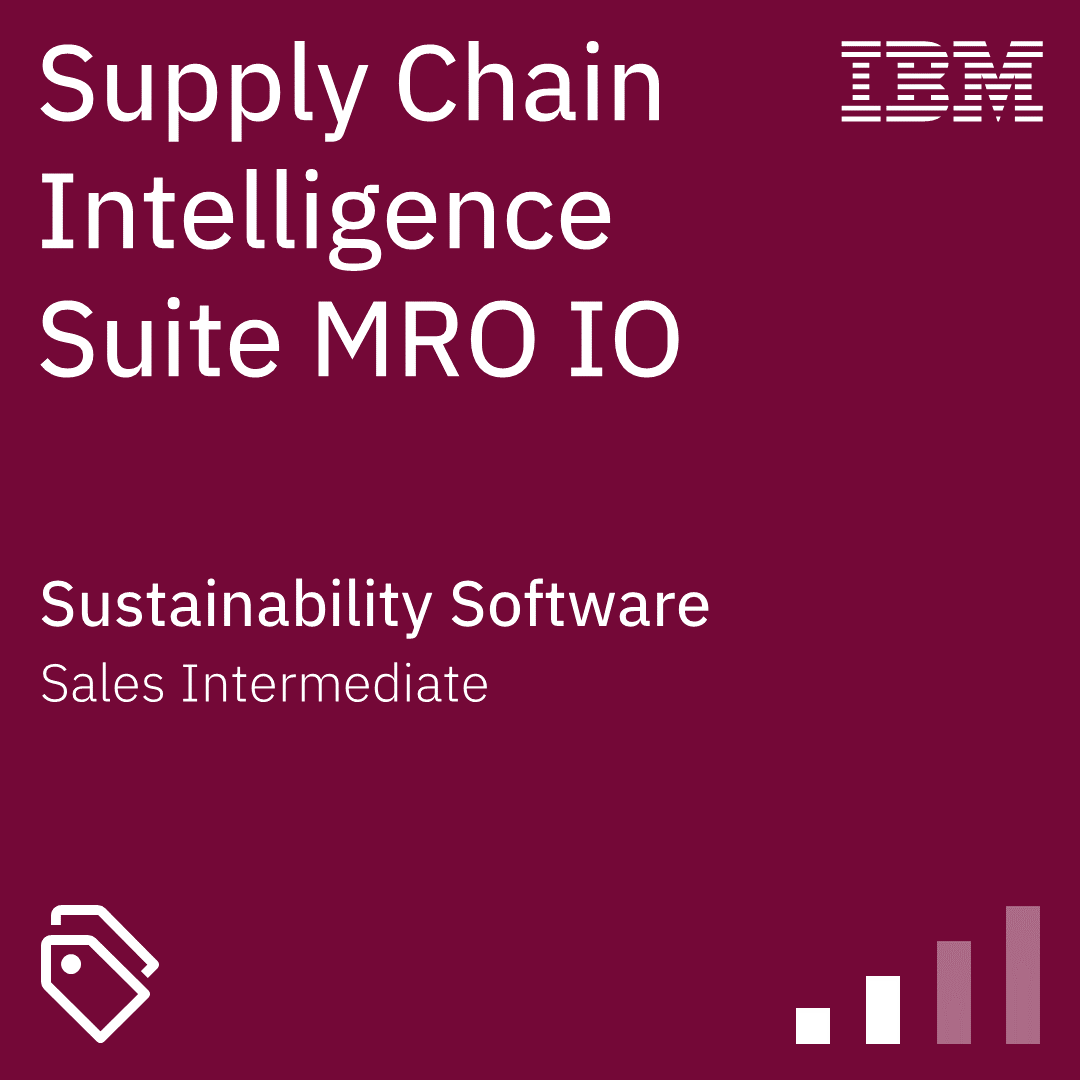 Supply Chain Intelligence Suite MRO IO Sales Intermediate