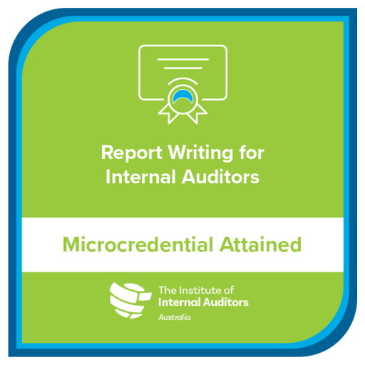 Microcredential Report Writing For Internal Auditors Credly