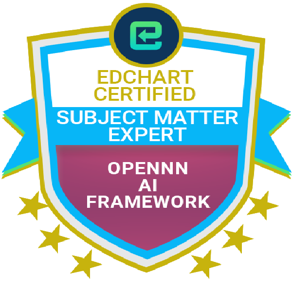Edchart Certified OpenNN AI Framework Subject Matter Expert