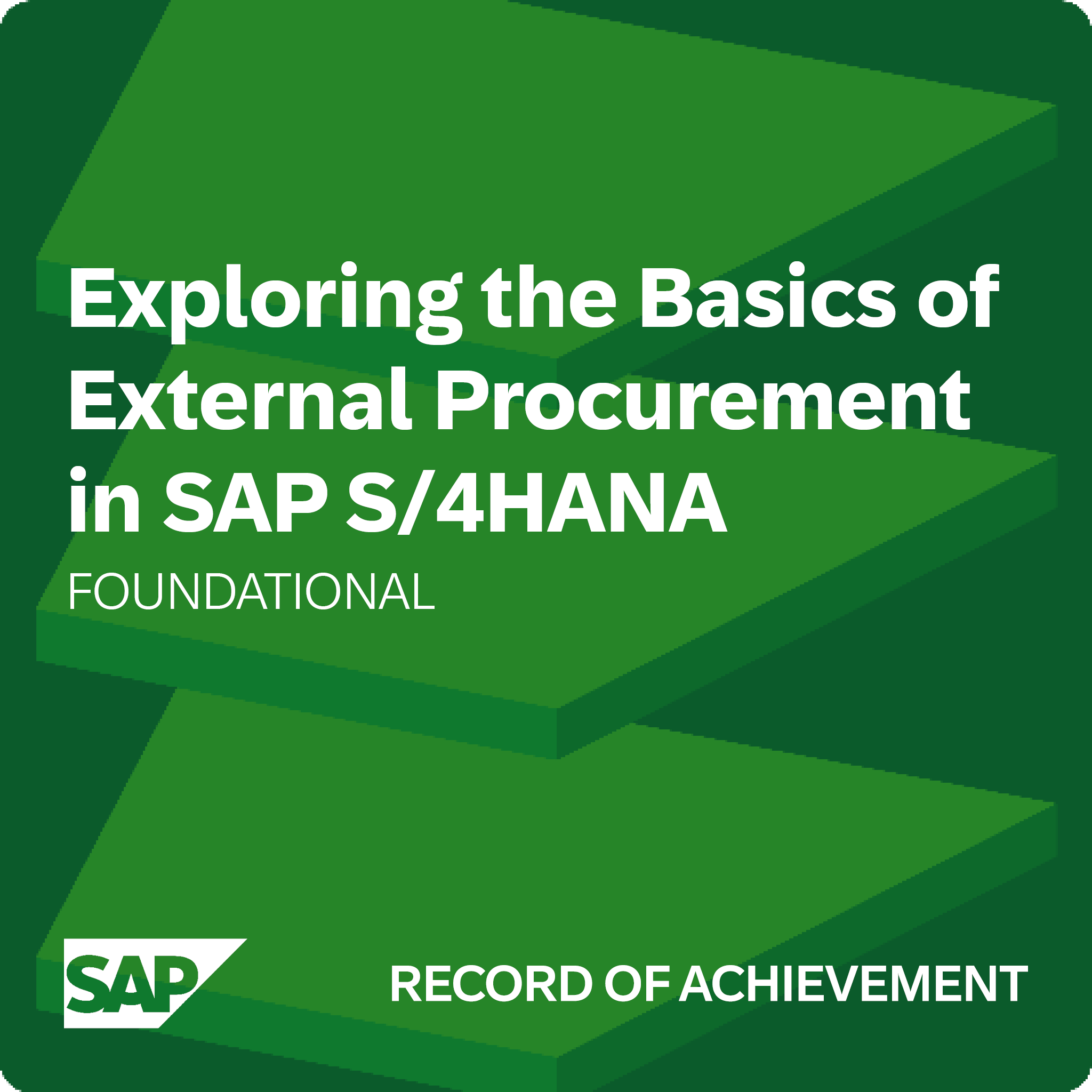 Exploring the Basics of External Procurement in SAP S/4HANA - Record of Achievement