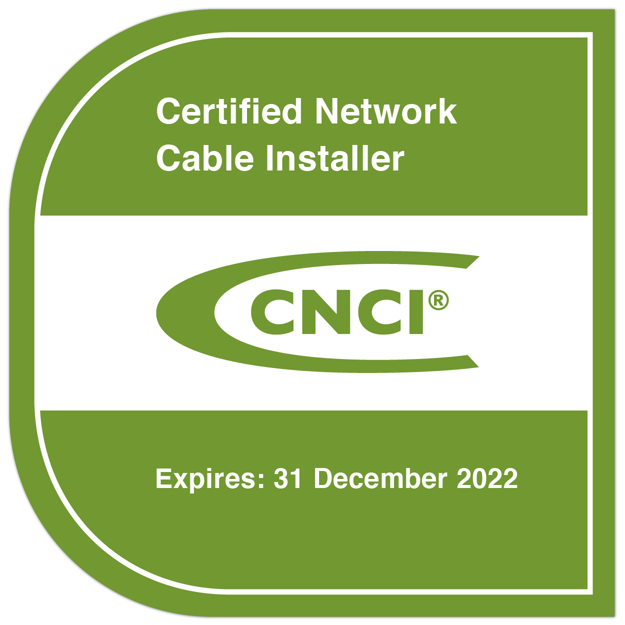 Certified Network Cable Installer (CNCI®) Credly
