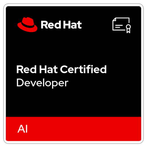 Red Hat Certified Developer in AI - Credly