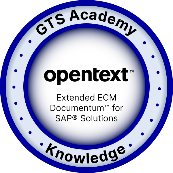 OpenText Knowledge - Extended ECM Documentum for SAP Solutions - GTS Academy