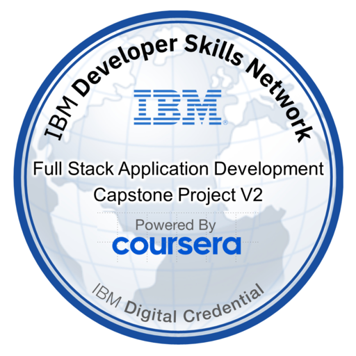 Full Stack Application Development Capstone Project V2 - Credly