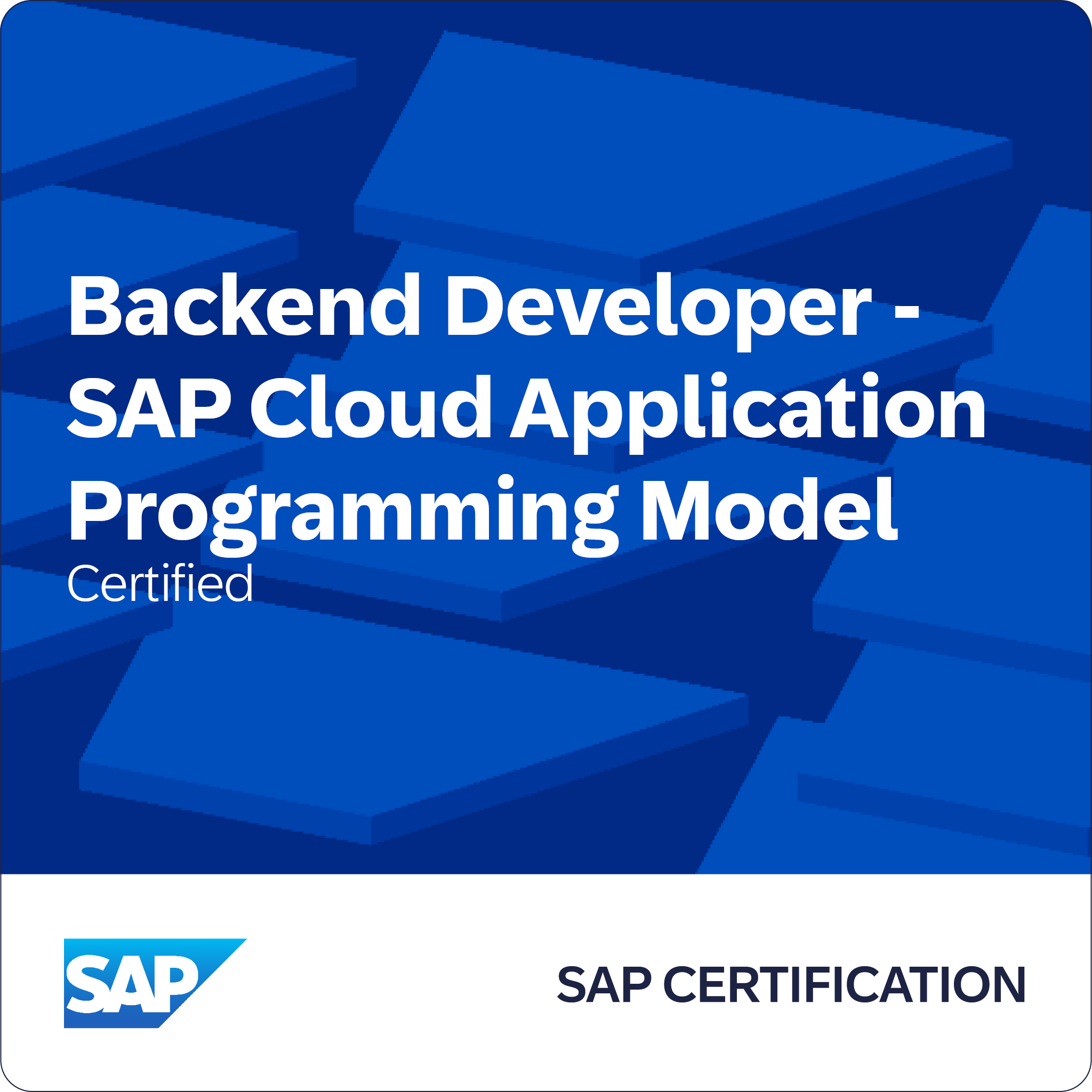 SAP Certified - Backend Developer - SAP Cloud Application Programming Model