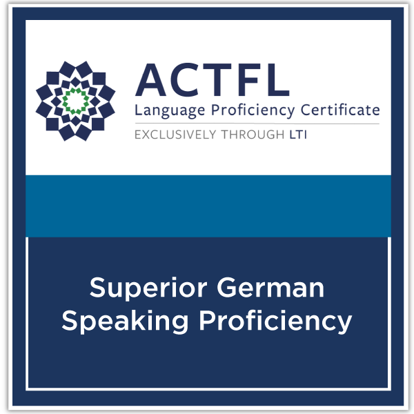 German Speaking Proficiency - Superior