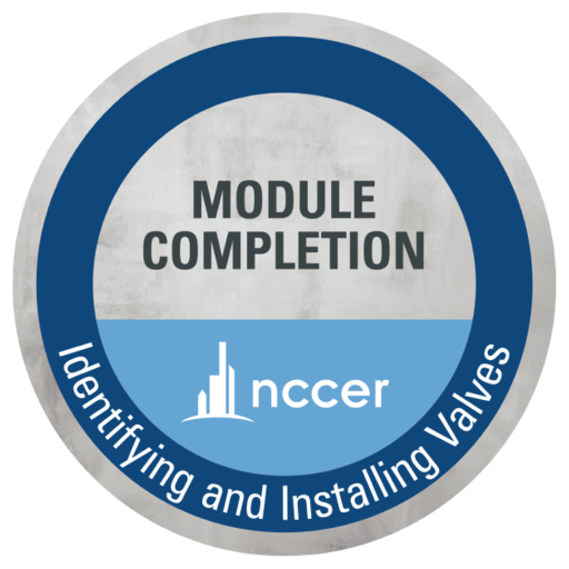 NCCER Identifying and Installing Valves (08203) Credly