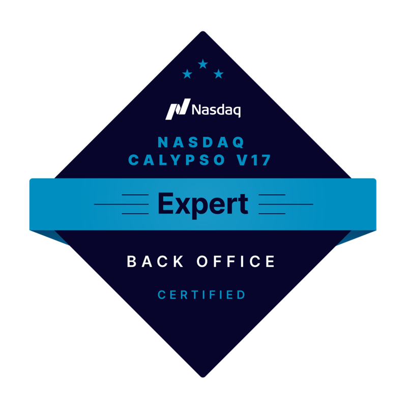Nasdaq Calypso Certified Back Office - Expert