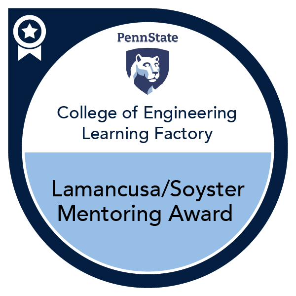 Lamancusa/Soyster Learning Factory Mentoring Award