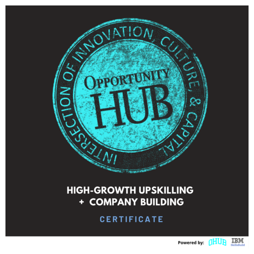 The High-Growth Upskilling + Company Building Certificate - Credly