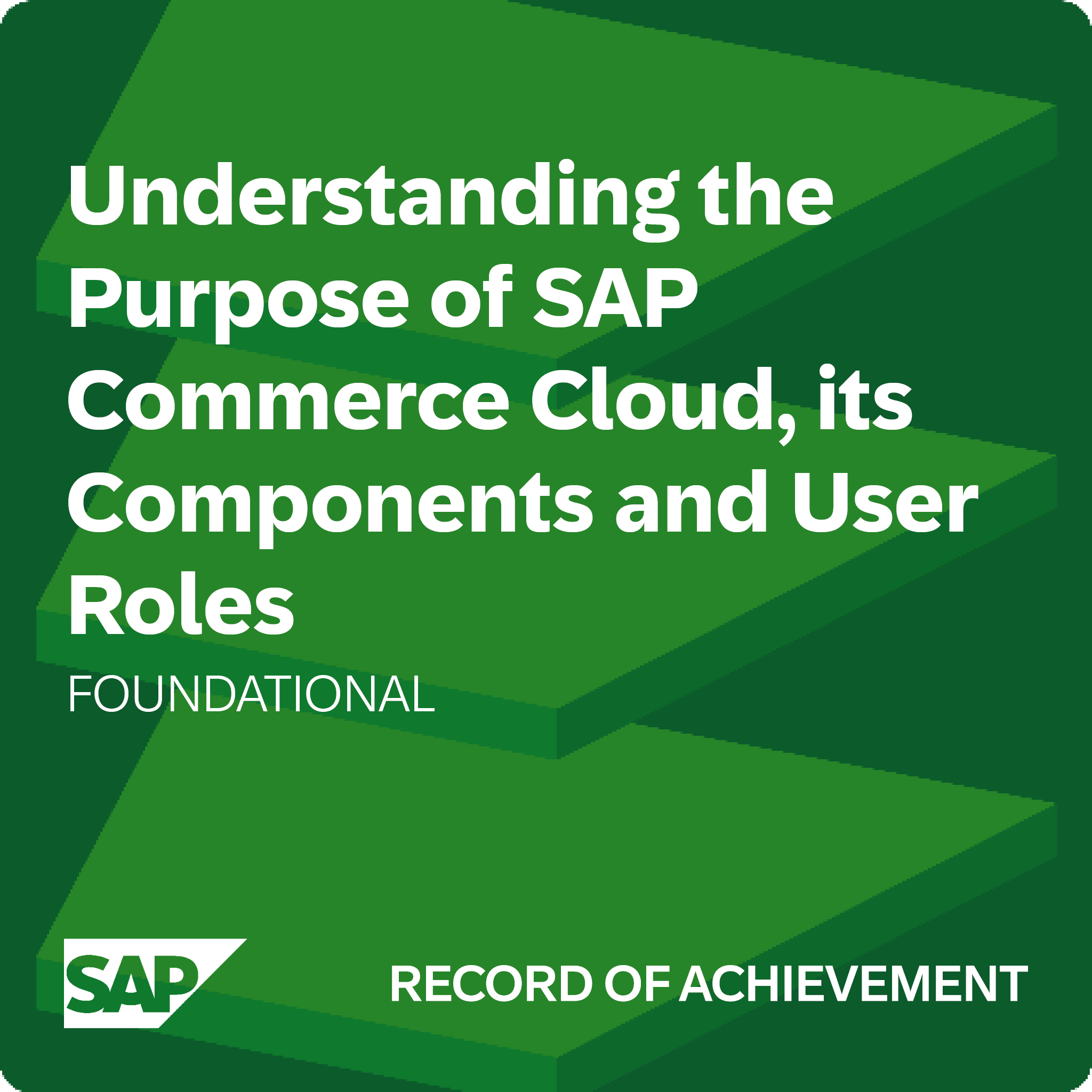 Understanding the Purpose of SAP Commerce Cloud, its Components and User Roles - Record of Achievement