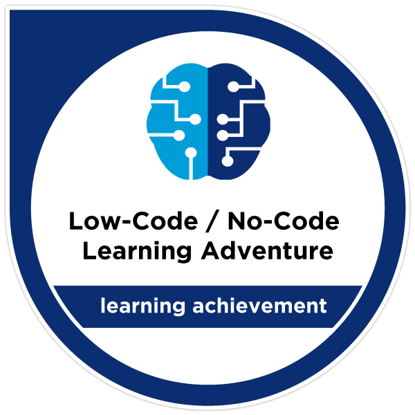 Low-Code/ No-Code Learning Adventure