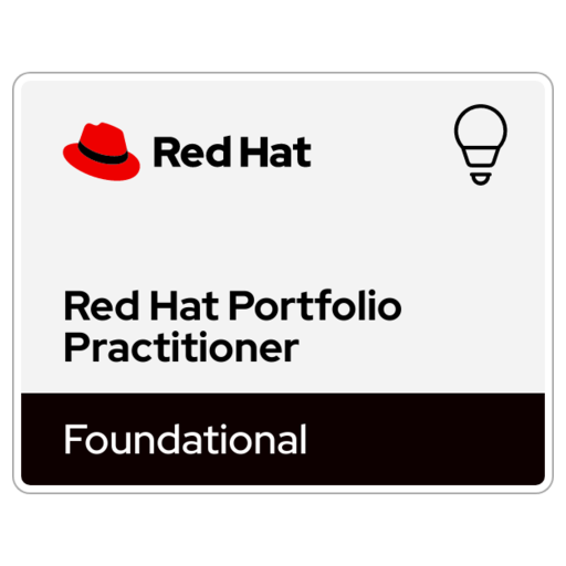 Red Hat Portfolio Practitioner Foundational Credly