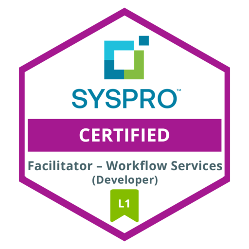 Certified SYSPRO Facilitator - Workflow Services (Developer) Level 1 ...
