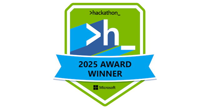 Microsoft Global Hackathon 2025 Award Winner - Credly