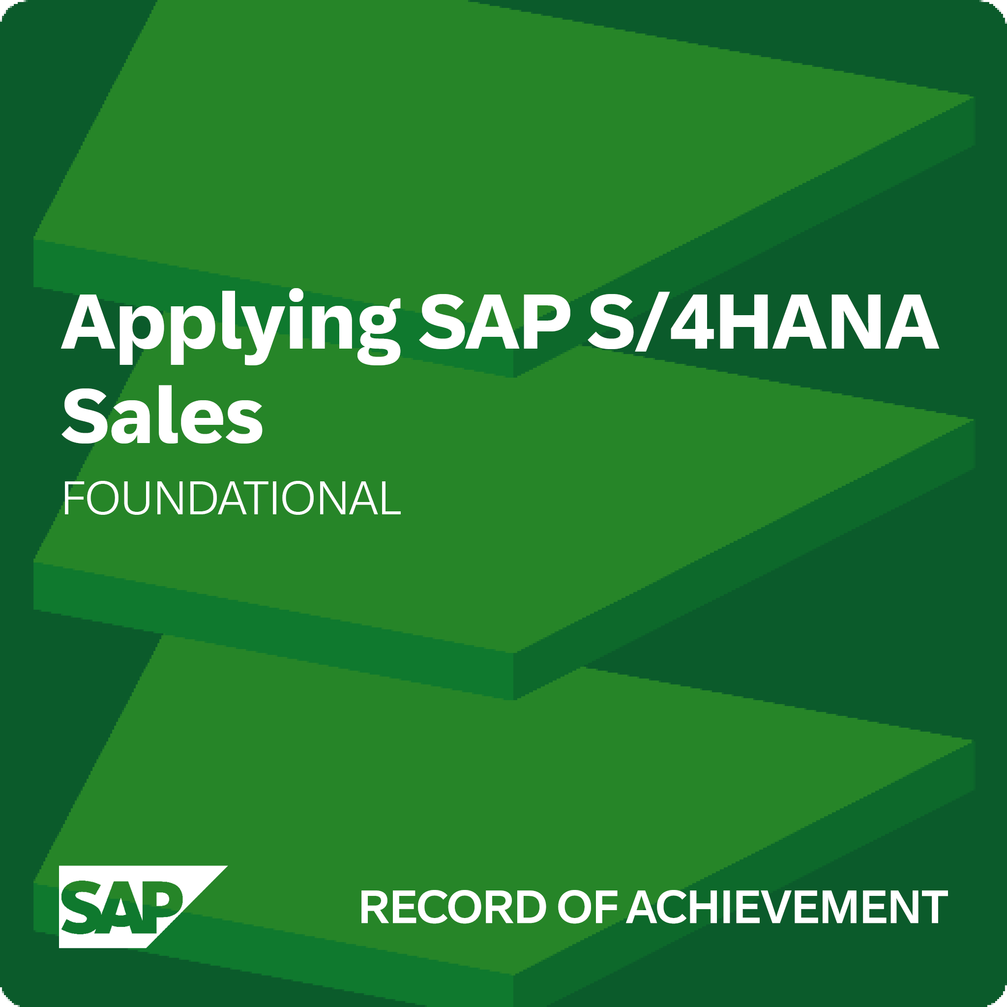 Applying SAP S/4HANA Sales - Record of Achievement