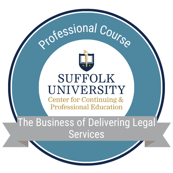 Suffolk University's Business of Delivering Legal Services Badge