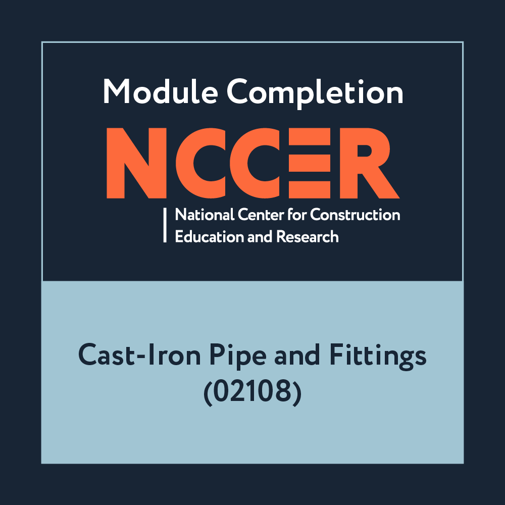 NCCER Cast-Iron Pipe and Fittings (02108)