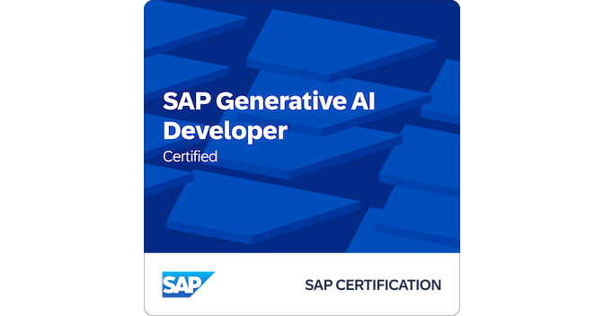 SAP Certified - SAP Generative AI Developer - Credly