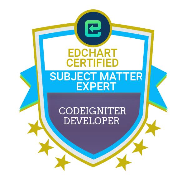 Edchart Certified CodeIgniter Developer Subject Matter Expert