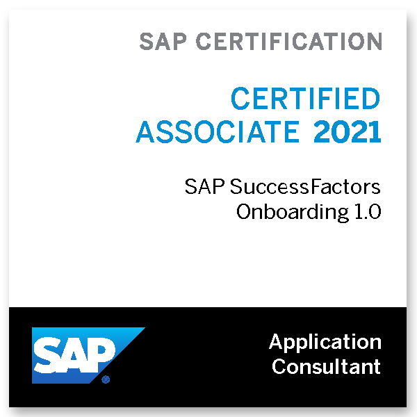 SAP Certified Application Associate - SAP SuccessFactors Onboarding 1.0 2021