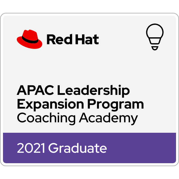 2021 Red Hat APAC Leadership Expansion Program Coaching Academy