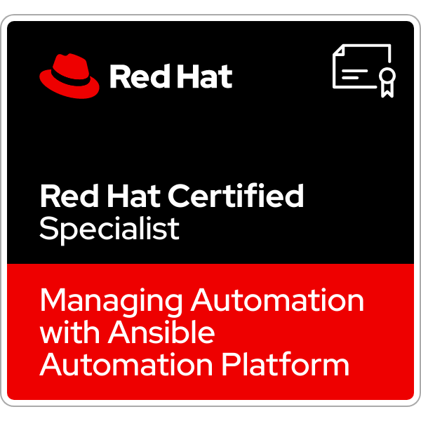 Red Hat Certified Specialist in Automation with Ansible Automation Platform