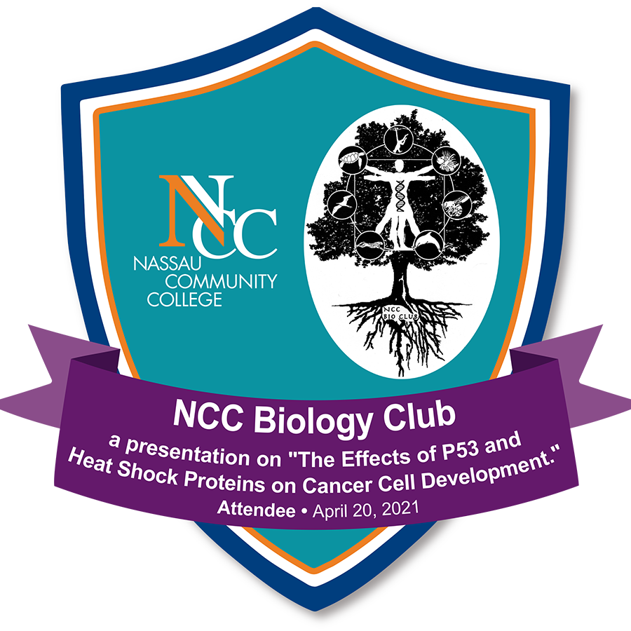 NCC Biology Club - “The Effect of p53 and Heat Shock Proteins on Cancer Cell Development” (Student Attendee)
