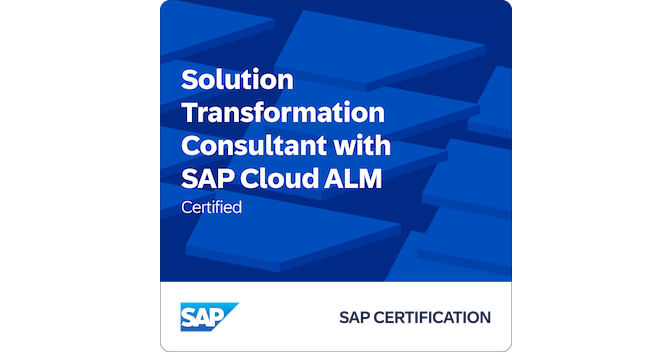 SAP Certified - Solution Transformation Consultant with SAP Cloud ALM
