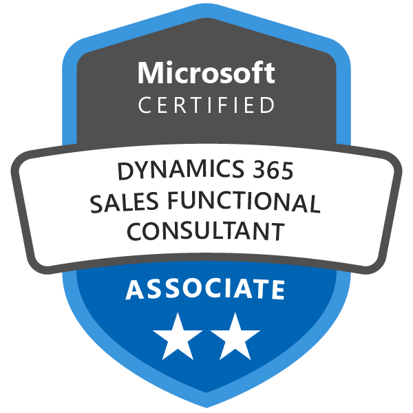 Microsoft Certified: Dynamics 365 Sales Functional Consultant Associate