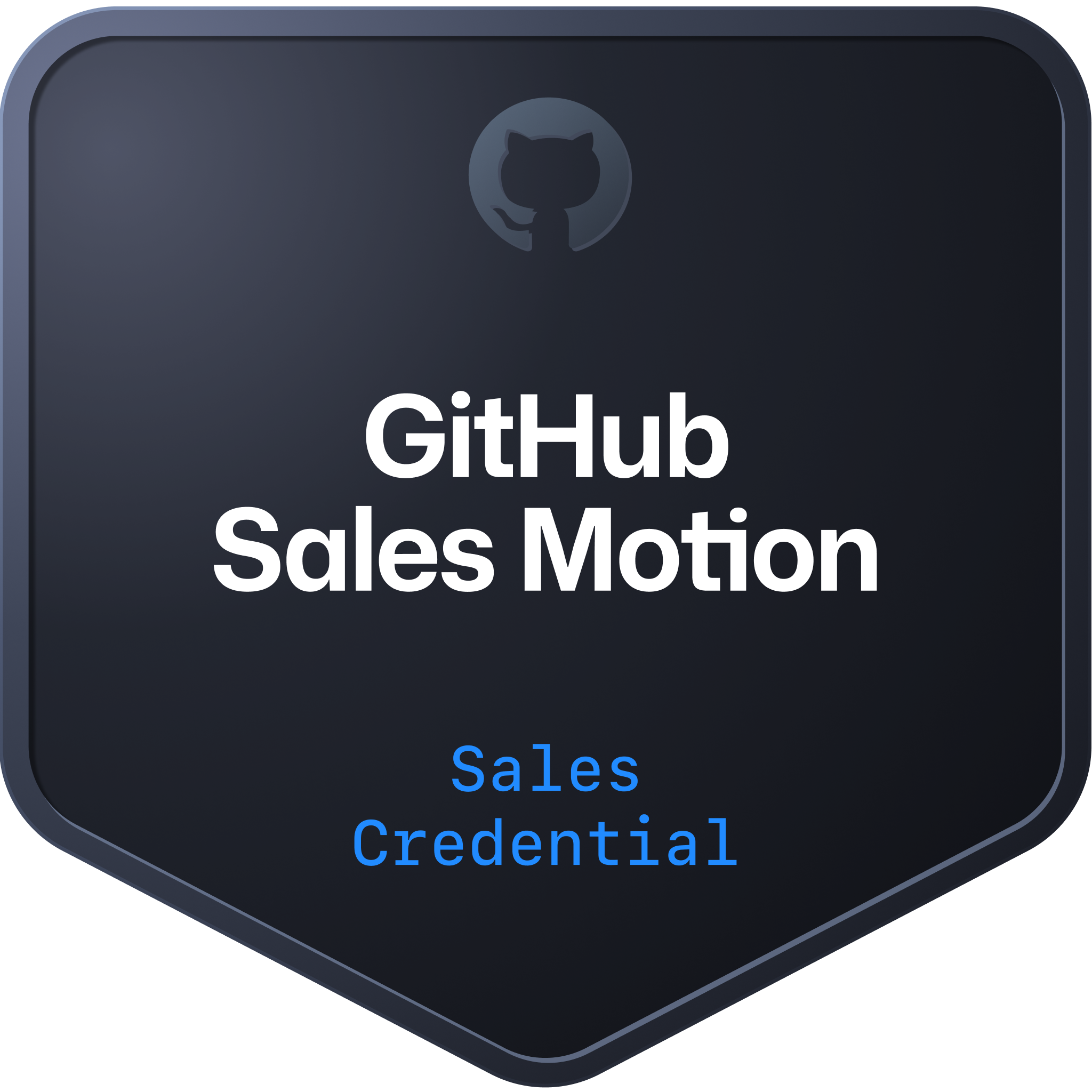 GitHub Sales Motions Sales Credential