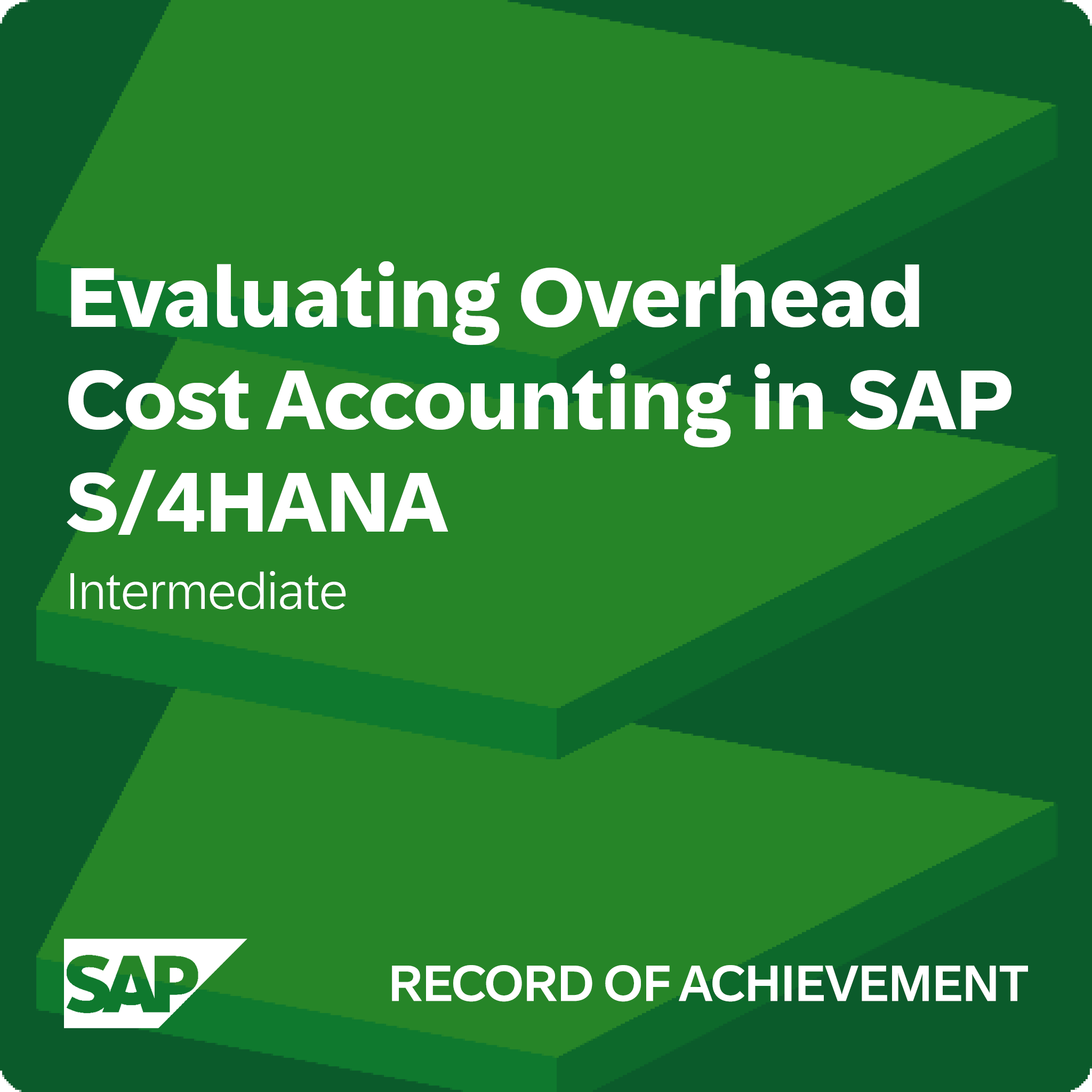 Evaluating Overhead Cost Accounting​ in SAP S/4HANA - Record of Achievement