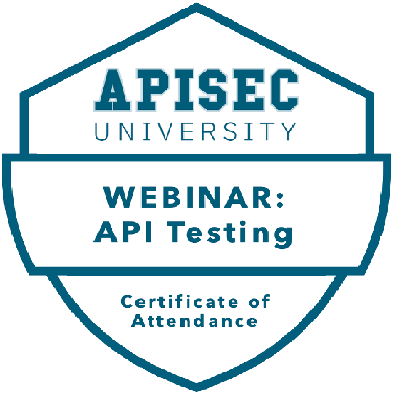 API Testing Webinar - Certificate of Attendance - 1 hour