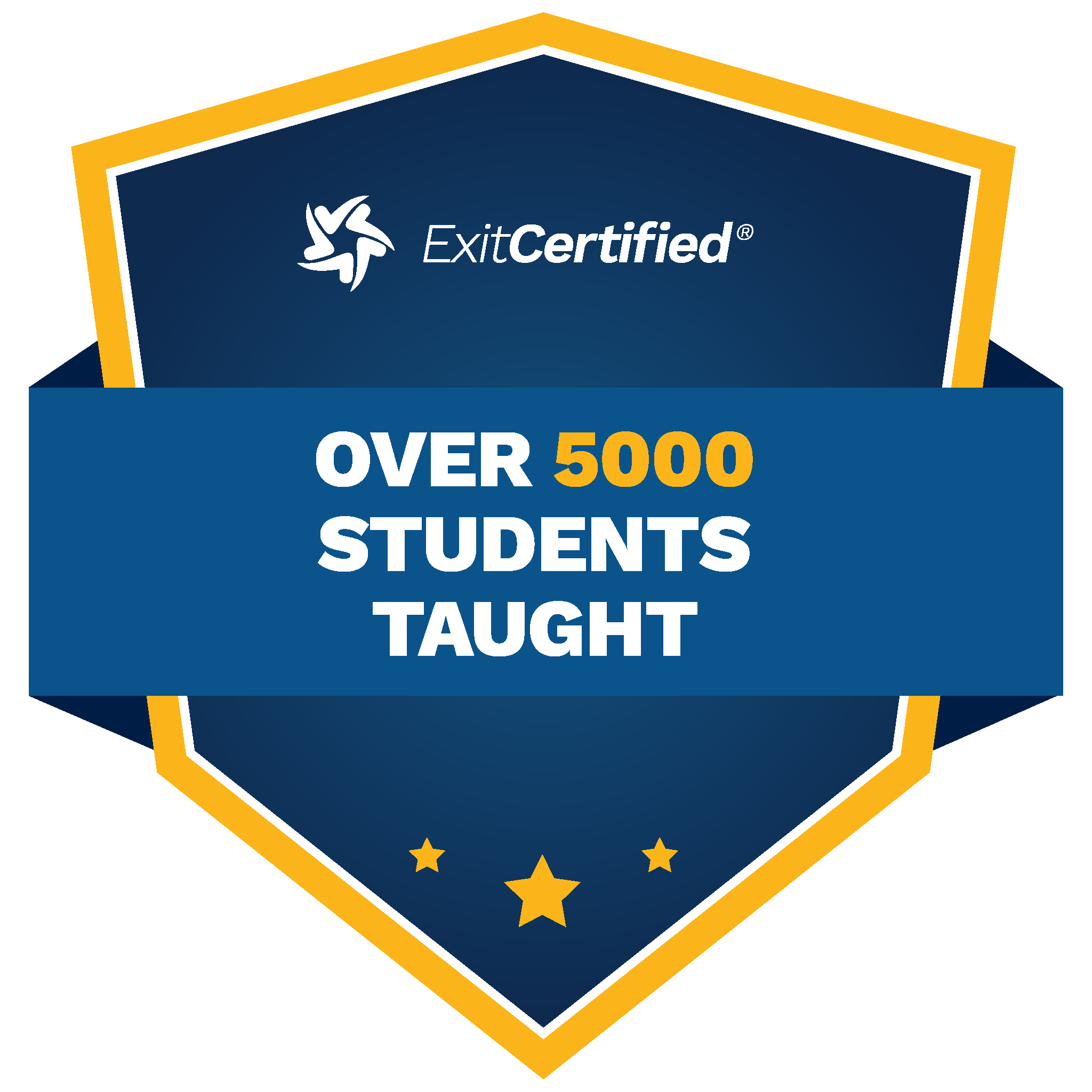 Over 5000 Students Taught - Credly