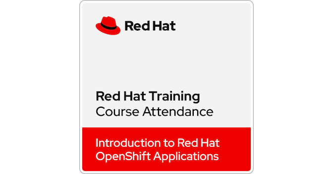 Introduction to Red Hat OpenShift Applications (DO101) - Ver. 4.6 - Credly