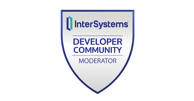 InterSystems Developer Community Moderator - Credly