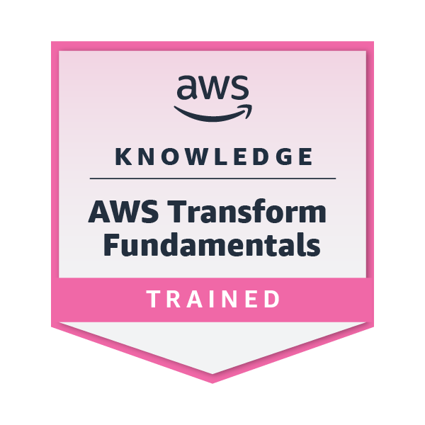 AWS Knowledge AWS Transform Fundamentals badge