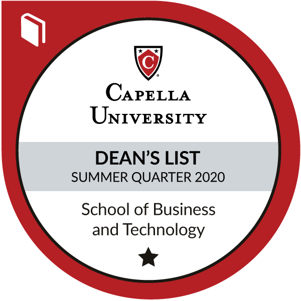 Dean's List - School of Business and Technology - Summer 2020