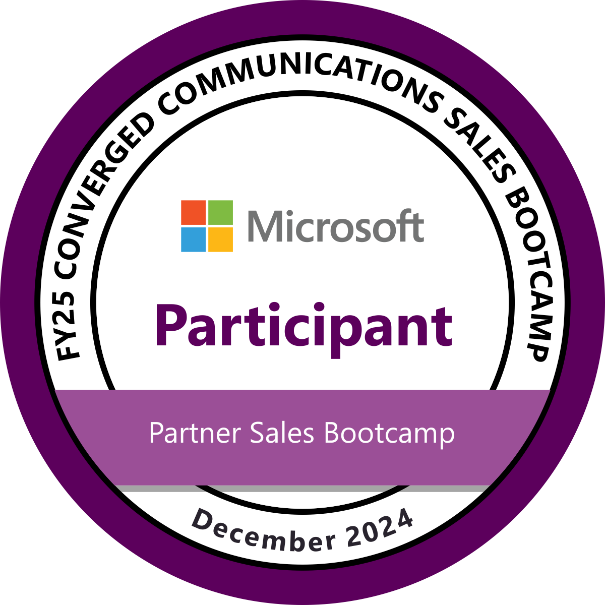 Microsoft Converged Communications Partner Sales Bootcamp —Participant
