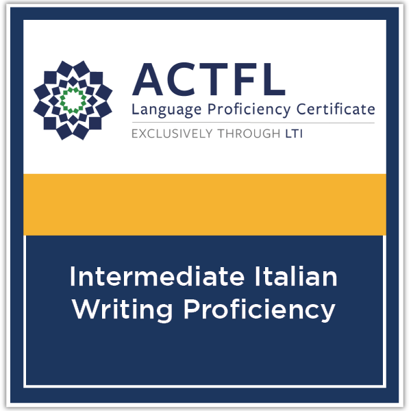 Italian Writing Proficiency - Intermediate Low