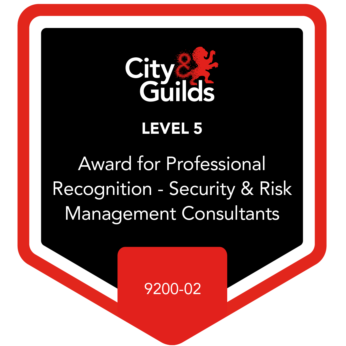 Level 5 Award for Professional Recognition - Security & Risk Management Consultants - 9200-02