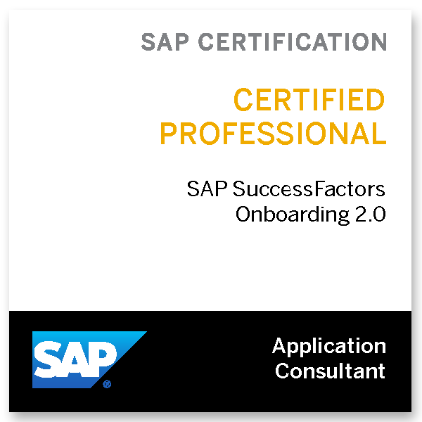 SAP Certified Professional Application Consultant - SAP SuccessFactors Onboarding 2.0
