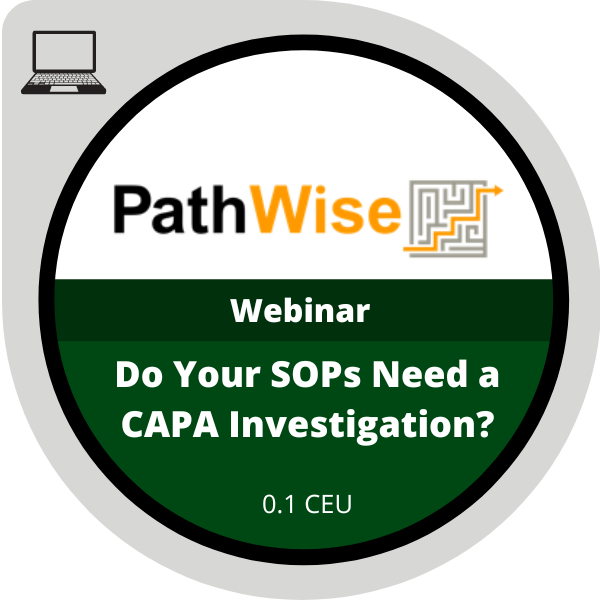 Do Your SOPs Need a CAPA Investigation?: Webinar
