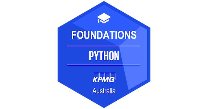 Python Foundations - Credly image.